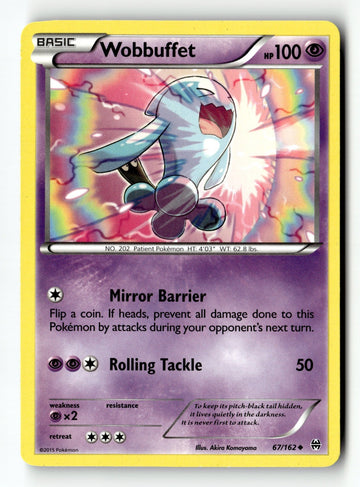 Pokemon Card Wobbuffet LP XY - BREAKthrough 67/162