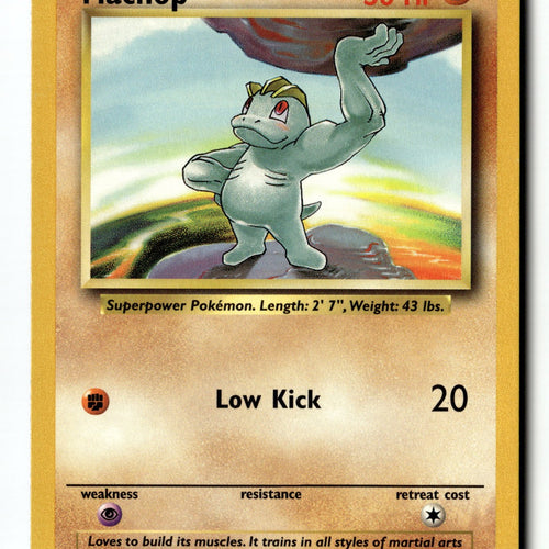 Pokemon Card Machop Normal LP Base Set 052/102