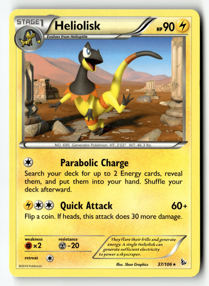 Pokemon Card Heliolisk LP XY - Flashfire Rare 37/106