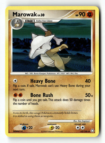 Pokemon Card Marowak Normal LP Legends Awakened 63/146