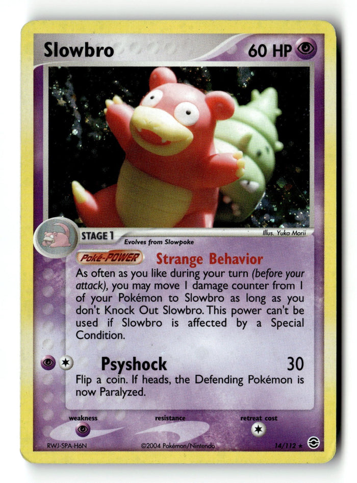 Pokemon Card Slowbro Holo LP FireRed & LeafGreen 14/112