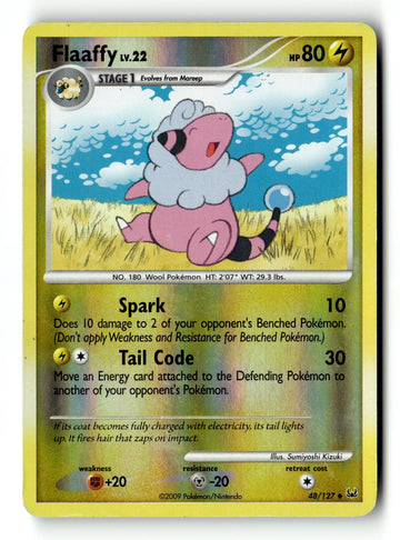 Pokemon Card Flaaffy LP Platinum Reverse Holo Uncommon 48/127