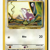 Pokemon Card Rattata Unlimited LP Base Set (Shadowless) Common 61/102
