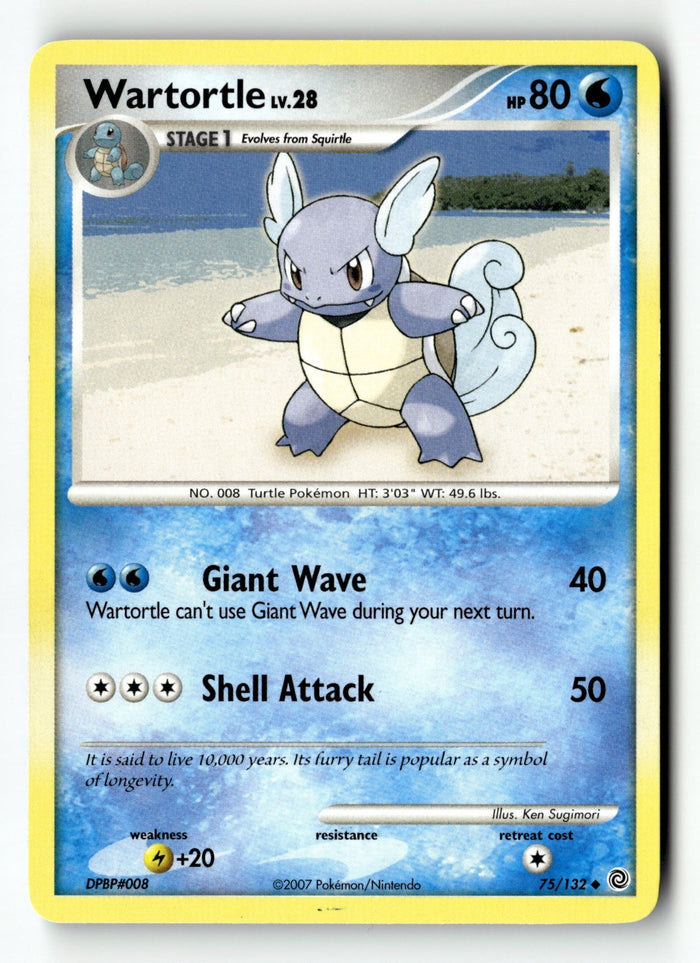 Pokemon Card Wartortle LP Secret Wonders 75/132