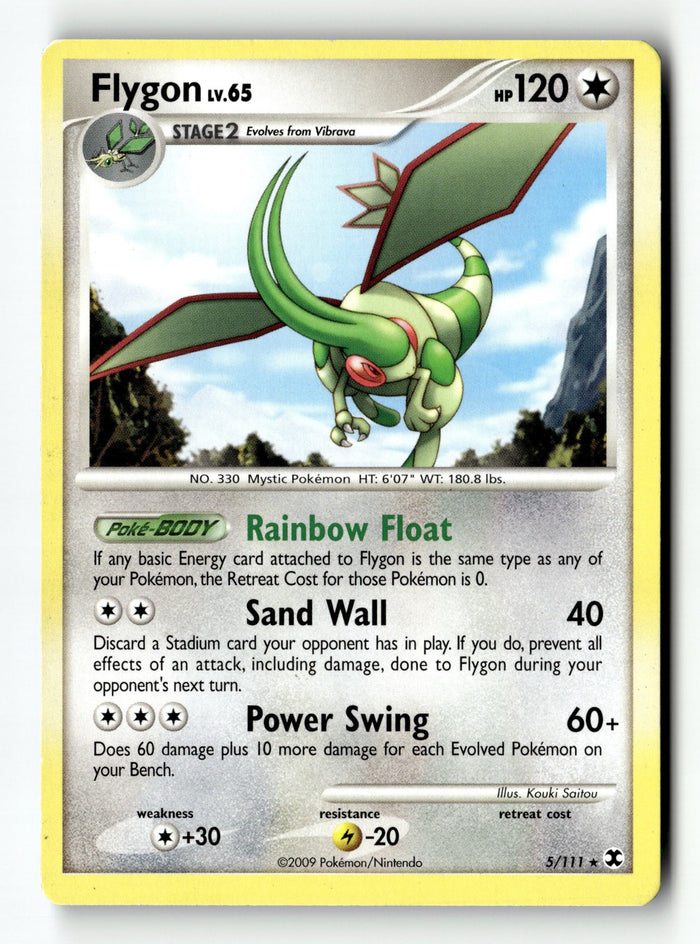 Pokemon Card Flygon - 5/111 (DPPt Rising Rivals) LP Deck Exclusives Rare 005/111