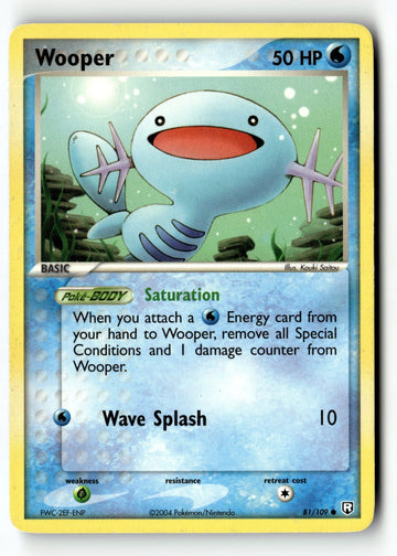 Pokemon Card Wooper LP Team Rocket Returns 81/109