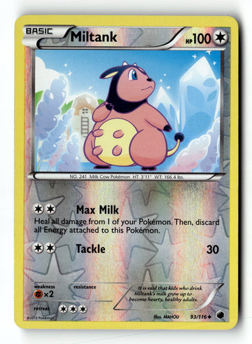 Pokemon Card Miltank Reverse Holo LP Plasma Freeze 93/116