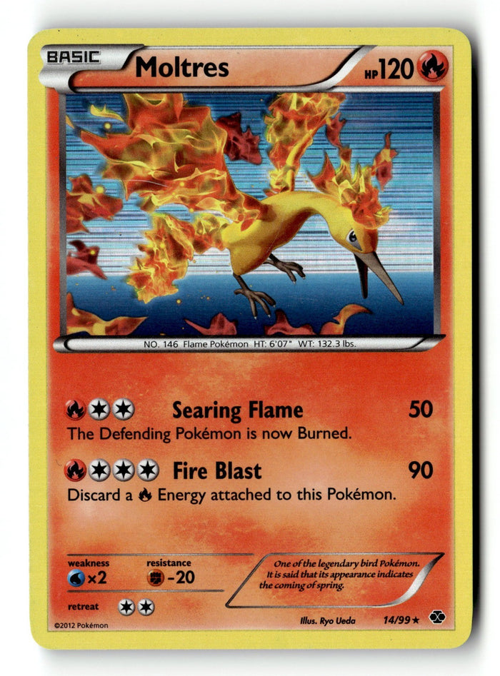 Pokemon Card Moltres Holo LP Next Destinies 14/99