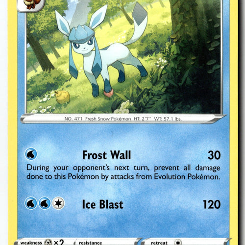 Pokemon Card Glaceon LP SWSH10: Astral Radiance Rare 038/189