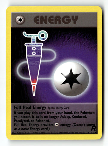 Pokemon Card Full Heal Energy LP Team Rocket Uncommon 81/82