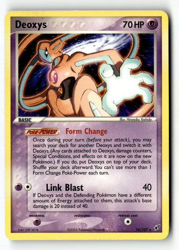 Pokemon Card Deoxys (Normal Forme) LP Deoxys Rare 16/107