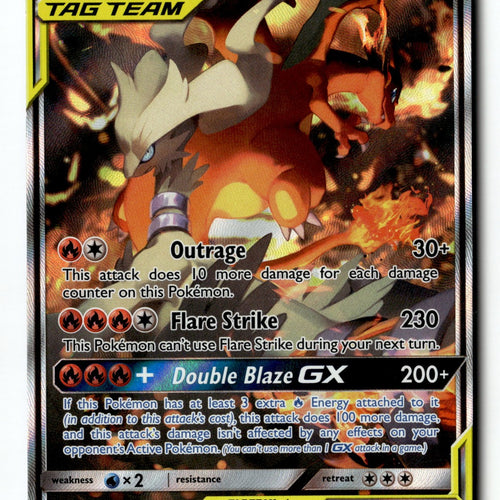 Pokemon Card Reshiram & Charizard GX - Holo LP SM Promos Promo SM201