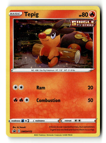 Pokemon Card Tepig - Holo LP SWSH: Sword & Shield Promo Cards SWSH172