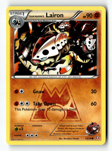 Pokemon Card Team Magma's Lairon LP Double Crisis 13/34
