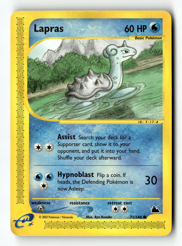 Pokemon Card Lapras LP Skyridge Common 071/144