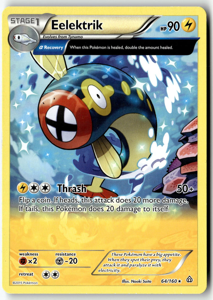Pokemon Card Eelektrik (Alpha) LP XY - Primal Clash Rare 64/160