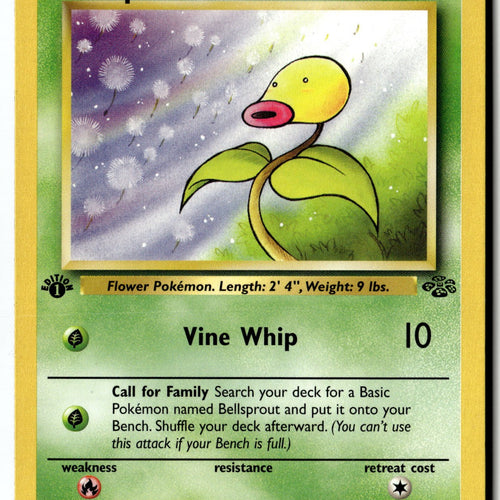 Pokemon Card Bellsprout 1st Edition LP Jungle Common 49/64