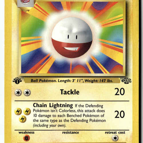 Pokemon Card Electrode (18) LP Jungle 1st Edition Rare 18/64 MISPRINT