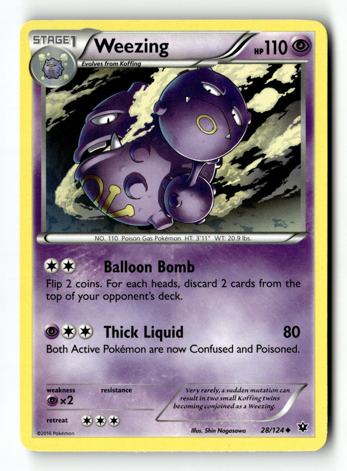 Pokemon Card Weezing LP XY - Fates Collide 28/124