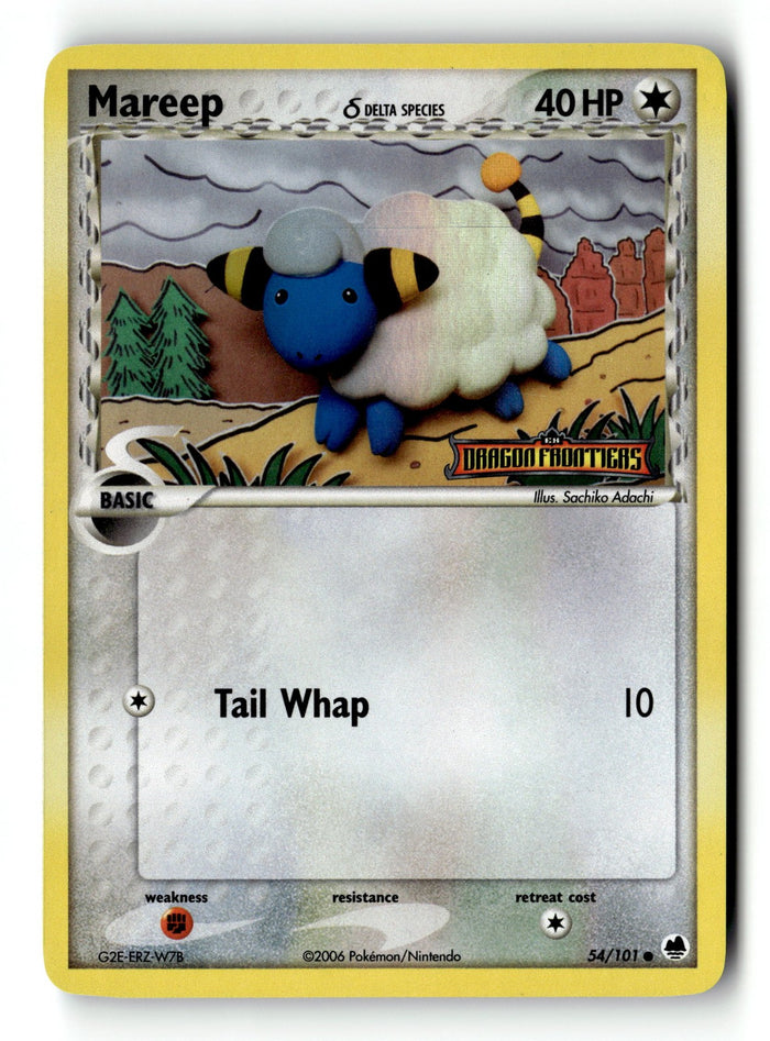 Pokemon Card Mareep (Delta Species) Reverse Holo LP Dragon Frontiers 54/101