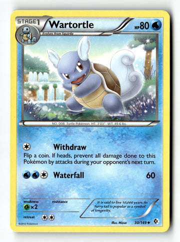 Pokemon Card Wartortle LP Boundaries Crossed 30/149