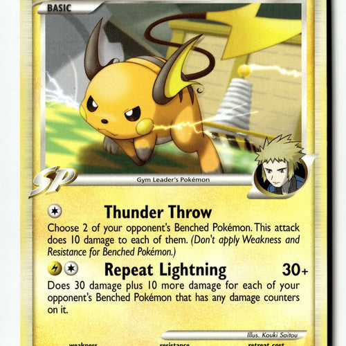 Pokemon Card Raichu GL Normal LP Rising Rivals Rare 31/111