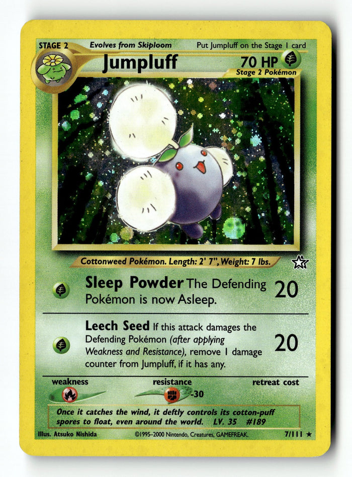 Pokemon Card Jumpluff LP Neo Genesis 1st Edition Holo Rare 7/111
