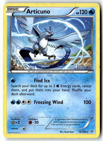 Pokemon Card Articuno (16) LP XY - Roaring Skies Rare 16/108