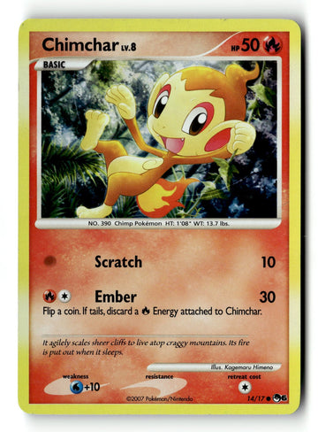Pokemon Card Chimchar LP POP Series 6 Common 014/017