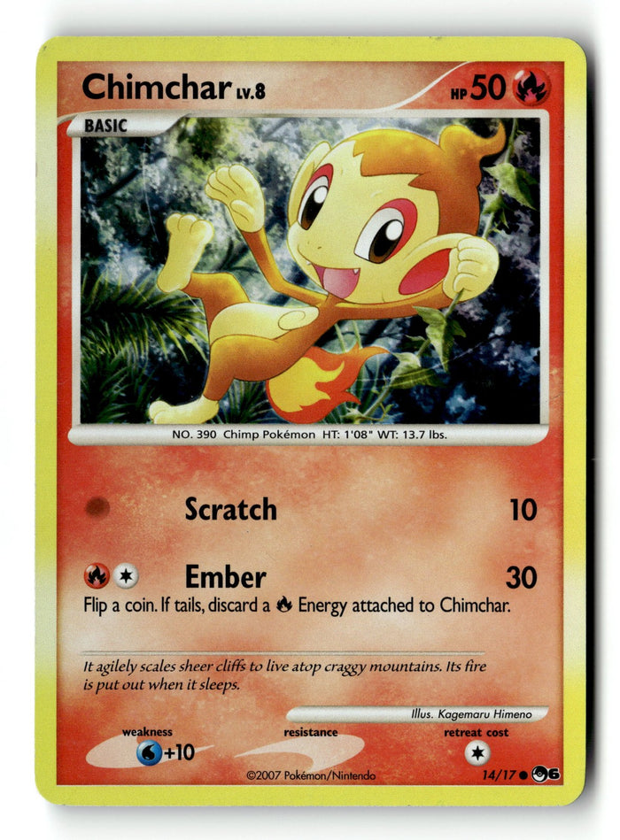 Pokemon Card Chimchar LP POP Series 6 Common 014/017