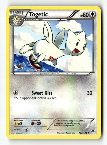 Pokemon Card Togetic LP Plasma Storm 103/135