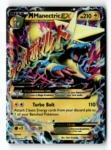 Pokemon Card M Manectric EX Holo LP XY - Phantom Forces 24/119