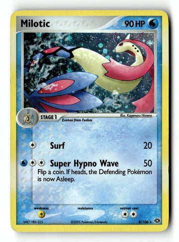 Pokemon Card Milotic Holo LP Emerald 8/106