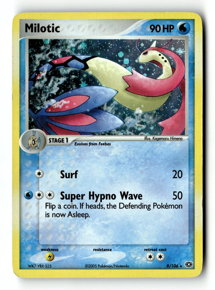 Pokemon Card Milotic Holo LP Emerald 8/106