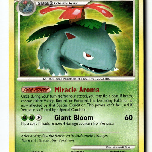 Pokemon Card Venusaur (Secret Wonders) LP Deck Exclusives 020/132