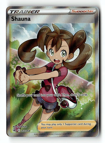 Pokemon Card Shauna (Full Art) Holo LP SWSH08: Fusion Strike 263/264