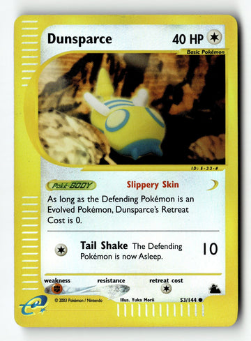 Pokemon Card Dunsparce LP Skyridge Reverse Holo Common 053/144