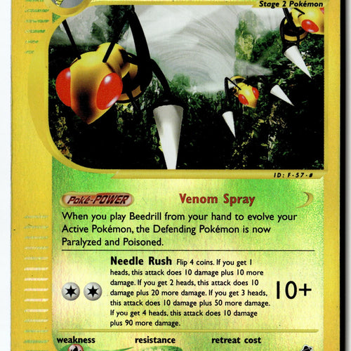 Pokemon Card Beedrill (5) LP Skyridge Reverse Holo Rare 005/144