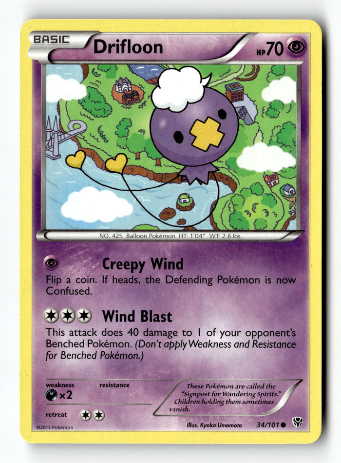 Pokemon Card Drifloon LP Plasma Blast Common 34/101