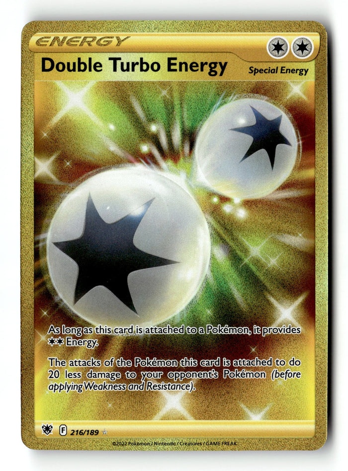 Pokemon Card Double Turbo Energy  LP SWSH10: Astral Radiance Secret Rare 216/189
