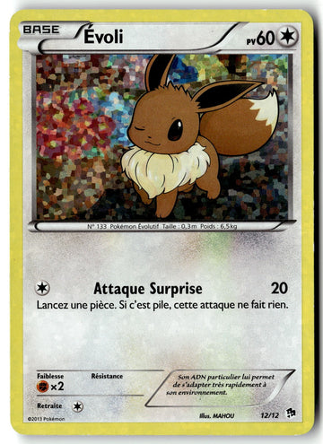 Pokemon Card Eevee McDonald's 2013 FRENCH Holo 12/12