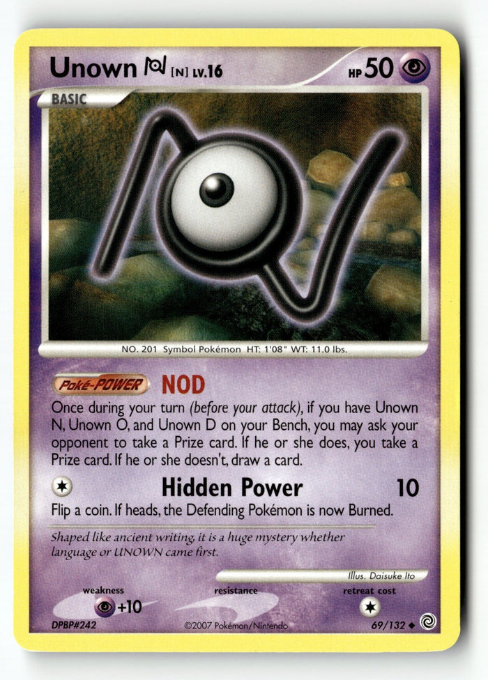 Pokemon Card Unown [N] LP Secret Wonders 69/132