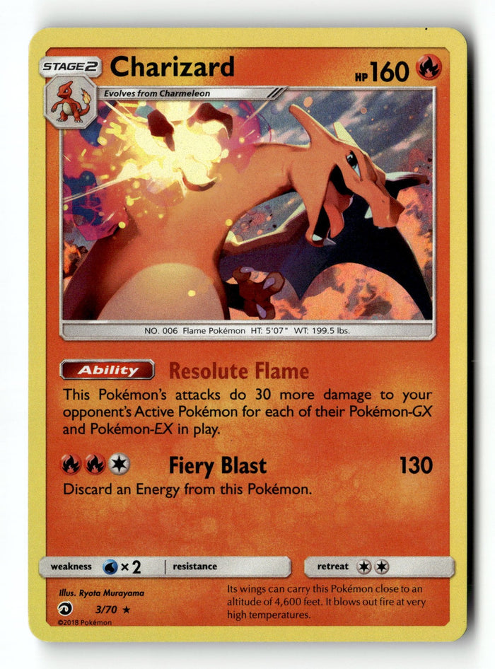 Pokemon Card Charizard LP Dragon Majesty Holo Rare 3/70