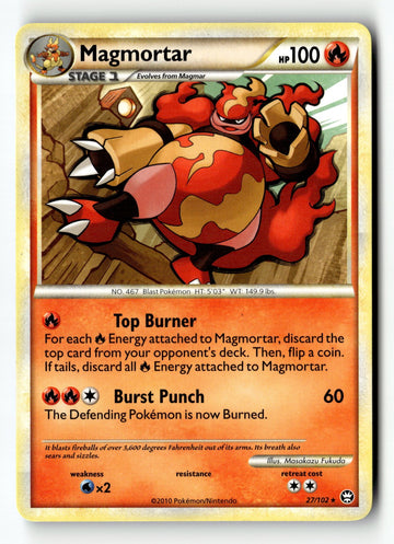 Pokemon Card Magmortar Normal LP Triumphant 27/102