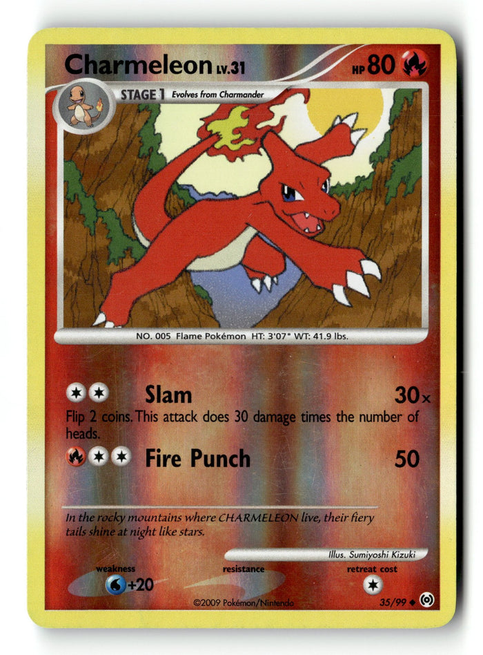 Pokemon Card Charmeleon LP Arceus Reverse Holo Uncommon 35/99