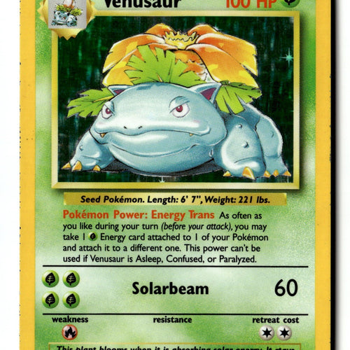Pokemon Card Venusaur Holo LP Base Set 015/102
