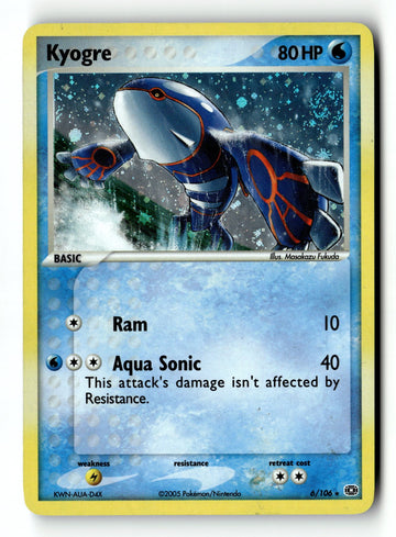 Pokemon Card Kyogre - 6/106 LP Emerald Holo Rare 6/106