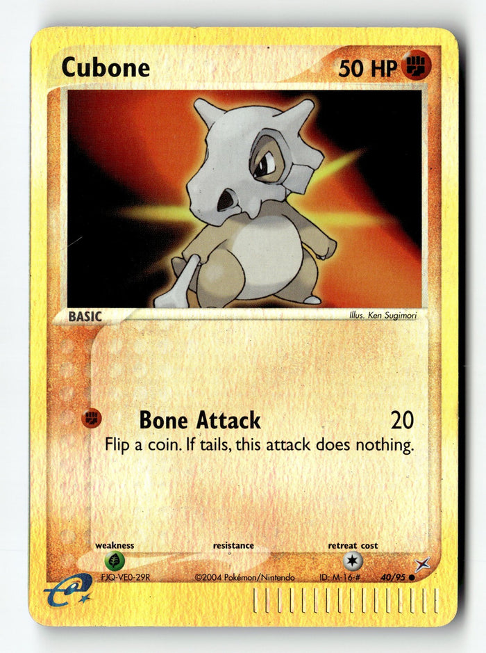 Pokemon Card Cubone LP Team Magma vs Team Aqua Reverse Holo Common 40/95