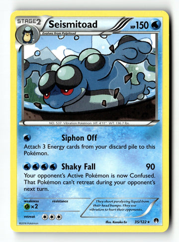 Pokemon Card Seismitoad LP XY - BREAKpoint 35/122