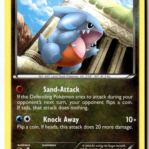 Pokemon Card Gible (87) LP Dragons Exalted Common 87/124